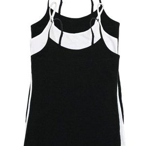 Felina 3 Pack Cotton Stretch Camisole- Black & Whi
